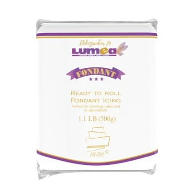 Abbildung von Dekozauber24 Premium Fondant, 500g, Rollfondant, in 17 Farben, weich und biegsam, essbar, Tortendeko Kuchen Deko (Weiß)