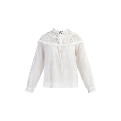 Abbildung von Dreimaster Bluse Damen Wollweiss