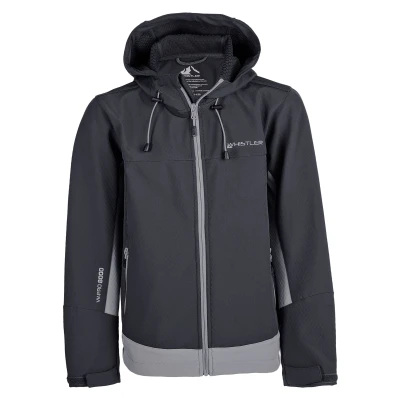 Abbildung von Whistler Softshell Übergangsjacke zwartgrijs für Kinder, Größe: 128, Zwart grijs