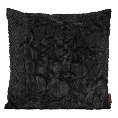 Abbildung von Magma Kissenhülle Fluffy 50 x cm Plüsch Felloptik sehr flauschig und kuschelig in vielen Farben, Farbe:Magma_schwarz_001