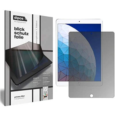 Abbildung von dipos I Blickschutzfolie matt kompatibel mit Apple iPad Air (3.Gen 2019) 10.5 Zoll Sichtschutz Folie Display Schutzfolie Privacy Filter