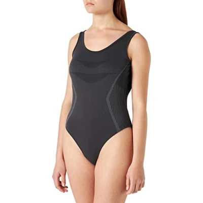 Abbildung von Dare2b Damen Dont Sweat Itswim One Piece Swimsuit, Schwarz, M EU