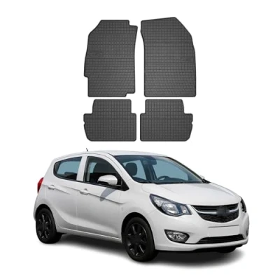 Abbildung von OMAC Gummi Fußmatten kompatibel mit Opel Karl 2015 2019 Automatten TPE Schwarz 4tlg