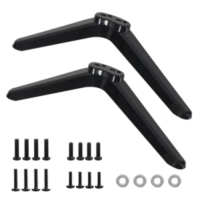 Abbildung von Universeller TV Standfüße Kompatibel mit den Meisten 32 40 49 50 55 Zoll LED LCD Fernseher, Schwarze Ständerbeine Smart Ständer Stand Base Sockelfüße Schrauben, Halterung