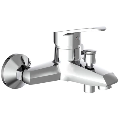 Abbildung von Schütte Wannenarmatur &quot;Tessa&quot;, Mischbatterie Badewanne, Wasserhahn Bad, in Chrom