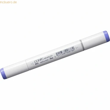 Abbildung von COPIC Sketch Marker Typ B 63, Light Hydrangea, professioneller Pinselmarker, mit einer Super Brush Spitze und Medium Broad