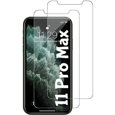 Abbildung von Cracksin Panzerfolie kompatibel mit iPhone 11 Pro Max [2 Stück] Displayschutzfolie,Schutzfolie [kein Glas] 9H Glas Folie,100% Fingerabdrucksensor Nano Tech