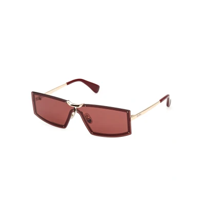 Abbildung von Max Mara Sonnenbrille goldcoloured/bordeaux, Damen, Größe: 68, Gold coloured/bordeaux