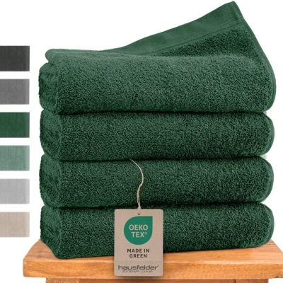 Abbildung von Hausfelder Handtücher Premium Handtuch Set (Dunkelgrün, 4 50x100cm), (4 St)