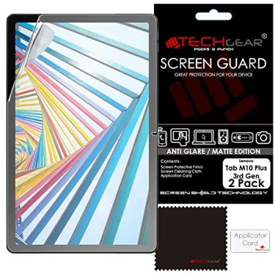 Abbildung von TECHGEAR [2 Stück Anti Glare Matt Displayfolie Kompatibel mit Lenovo Tab M10 Plus 3. Generation 2022 10,6 zoll [TB125/TB128] Matte Blendschutz Schutzfolie