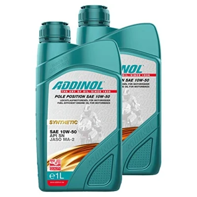 Abbildung von Addinol 2X Motoröl Motorenöl Motor Motoren Oil Engine Pole Position SAE 10W 50 1L Motorrad