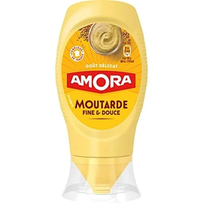 Abbildung von French soft Dijon mustard moutarde de douce flacon souple Amora 26,5 cl