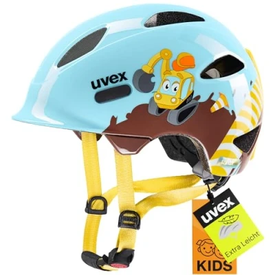 Abbildung von uvex oyo style leichter Fahrradhelm für Kinder individuelle Größenanpassung erweiterbar mit LED Licht digger cloud 45 50 cm
