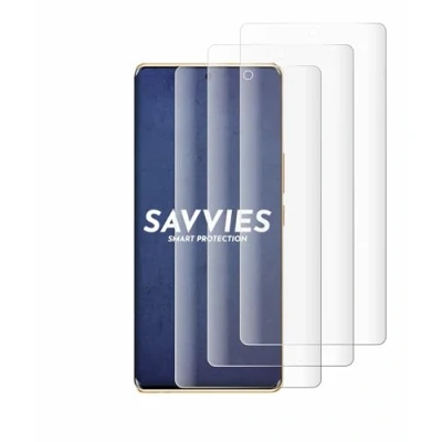 Abbildung von Savvies 4 Stück Full Screen Schutzfolie für Infinix Note 40 Pro Cover Displayschutz Folie [3D Curved, Transparent, Anti Fingerabdruck]