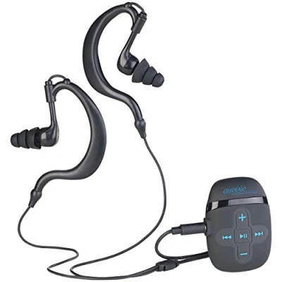 Abbildung von auvisio MP3player wasserfest: Wasserdichter Sport MP3 Player DMP 450.x8 mit 8 GB Speicher, IPX8 (MP3 wasserdicht kabellos, Schwimmen, wasserdichte Kopfhörer)