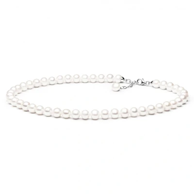 Abbildung von Gaura Pearls Perlenkette, klassisch, weiß, rund, 8 mm, 40 43 cm, echte Süßwasserzuchtperlen