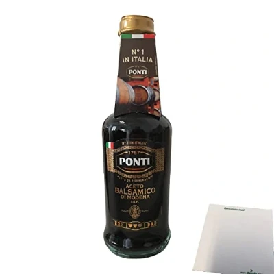 Abbildung von Ponti Aceto Balsamico di Modena IGP Capsula Oro (250ml Flasche) + usy Block