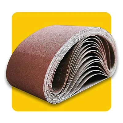 Abbildung von 100mm x 915mm Premium Schleifband Set 12 Stück, Körnung 80/120/150, für Bandschleifer