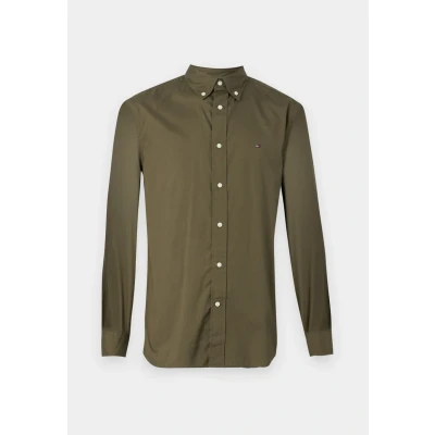 Abbildung von Tommy Hilfiger FLEX Solid Shirt Hemd, Herren, Größe: XS, Army green