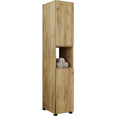 Abbildung von VCM Hochschrank Holz Badmöbel Badschrank Flandu (1 St)