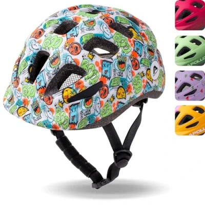 Abbildung von Apollo Kinder Fahrradhelm, Helm für &amp; Jugendliche, Multisport Helm, Fahrradhelm Mädchen, Jungen, Kinderhelm ab 3 Jahre, Verstellbarer Größe 48, Fahrrad Roller