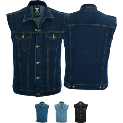 Abbildung von BULLDT Motorradweste BLD698 Jeansweste Biker Kutte Denimweste Bikerweste Weste