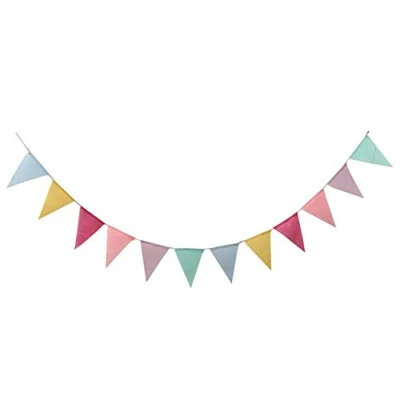 Abbildung von XIANXIAN Dreieckige Wimpelkette aus Sackleinen, Mehrfarbig Dreieck Flaggen, Dreiecks Flaggen Bunting Fahnen Vintage Wimpelketten Leinen for Hochzeit Party Geburtstag Dekoration