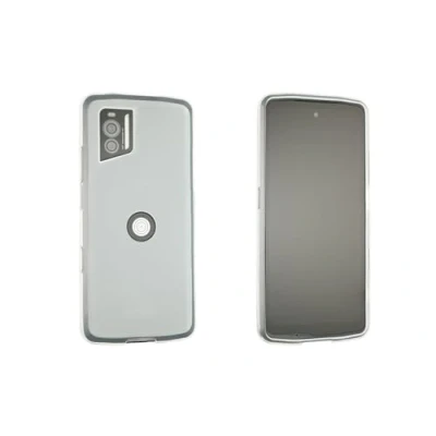 Abbildung von caseroxx Schutz Hülle TPU kompatibel mit Crosscall Stellar X5, Gummi Handy Tasche weiß transparent