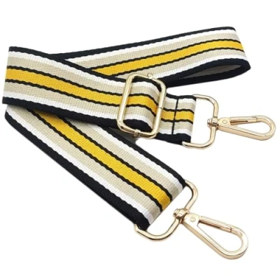 Abbildung von Verstellbarer Schultergurt für Taschen Gelbe, Taschengurte zum Wechseln, 80 130 cm Taschengurt Breit mit Karabiner Gold, Tragegurt Tasche Damen Schulterriemen, Handtasche, 3.8cm, 1001
