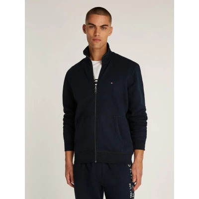 Abbildung von Tommy Hilfiger Essential Stand Collar Sweatjacke, Herren, Größe: 3XL, Desert sky