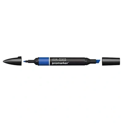 Abbildung von Winsor &amp; Newton &quot; ProMarker 0203045 Professioneller Layoutmarker 2 Spitzen, fein breit für Zeichnungen, Design Layouts Königsblau