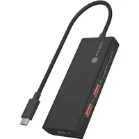 Abbildung von ICY BOX USB 3.2 Gen 2 HUB (10 Gbit/s), 4 x (2 A &amp; C), 100 W Power Delivery, Aluminium, Includes 30 cm Cable, IB HUB1436 CPD