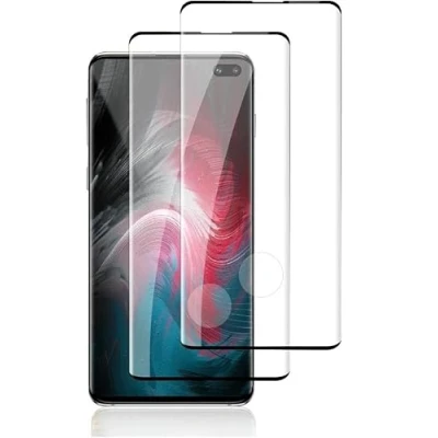 Abbildung von [2 Stück] Für Samsung Galaxy S10+ / S10 Plus Panzerfolie Schutzglas Verbundglas Display 3D Volle Bedeckung Runde Kante Displayschutz Anti Blasen Kratzen