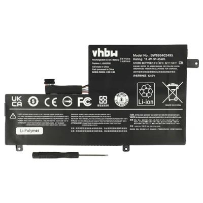 Abbildung von vhbw Akku kompatibel mit Lenovo Yoga 520 14IKB, 14IKB 80X8006KSP, 81C8001DGE Notebook (3900mAh, 11,4V, Li Polymer)