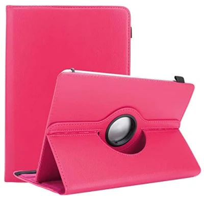 Abbildung von Cadorabo Hülle kompatibel mit Lenovo Yoga Tab 3 Plus (10.1 Zoll) Tablethülle 360 Design aus Kunst Leder Flip Klappbare Magnetische Cover für Tasche in Pink