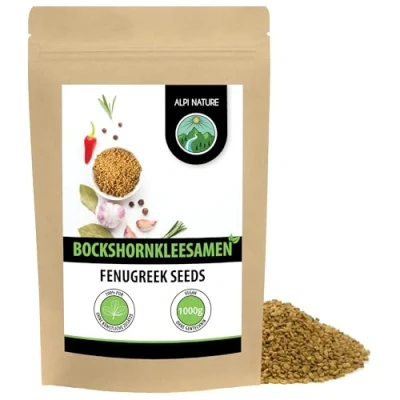 Abbildung von Bockshornklee Samen ganz (1kg), 100% naturrein, Bockshornkleesaat natürlich ohne Zusätze, vegan, Bockshornkleesamen