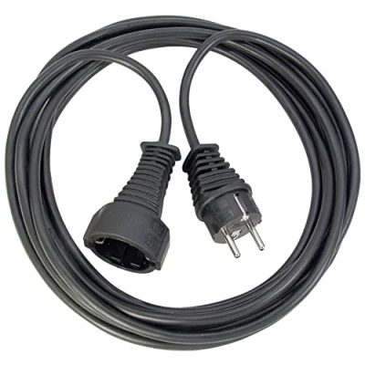 Abbildung von Brennenstuhl Qualitäts Kunststoff Verlängerungskabel mit Schutzkontakt Stecker (Verlängerungskabel für innen 3m Kabel) schwarz