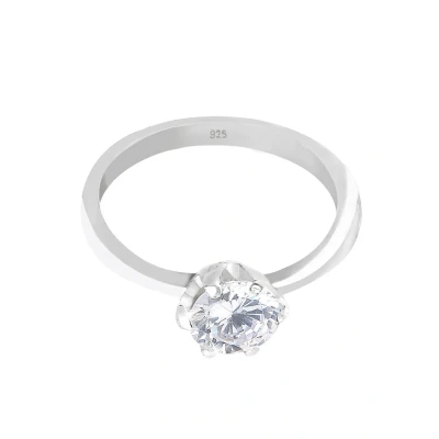 Abbildung von Elli Damen Solitärring Basic Glamourös Klassisch 925 Sterling Silber Zirkonia