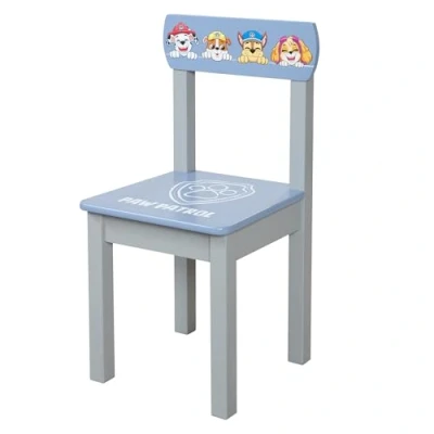 Abbildung von roba® Kinderstuhl Paw Patrol Ergänzung zur roba Sitzgruppe ab 18 Monaten, Sitzmöbel Monaten Motiv der Serienhelden Holz grau / blau