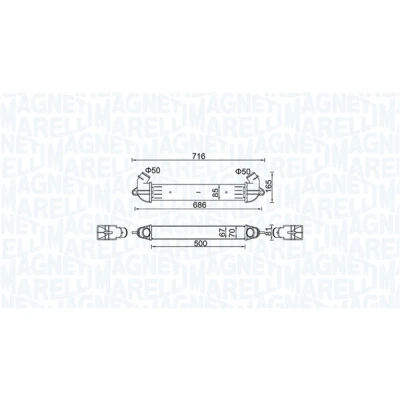 Abbildung von MAGNETI MARELLI 351319204610 Ladeluftkühler FIAT: Doblo I Cargo