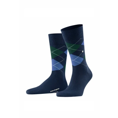 Abbildung von Burlington Herren Edinburgh M SO Wolle Gemustert 1 Paar Socken, Blau (Royal 6879) neu umweltfreundlich, 40 46
