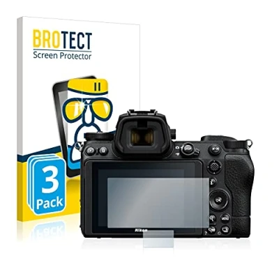 Abbildung von BROTECT Schutzglas für Nikon Z 6 II (3 Stück) Schutzfolie Panzer Folie Glas [Extrem Kratzfest 9H, Anti Fingerprint, Ultra Transparent]