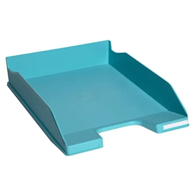 Abbildung von Exacompta 11367D Premium Briefablage Combo Midi DIN A4. Idealer Briefkorb für Ihre Organisation. Robuster und stapelbarer Ablagekorb Blauen Engel zertifiziert Forever Young Türkis