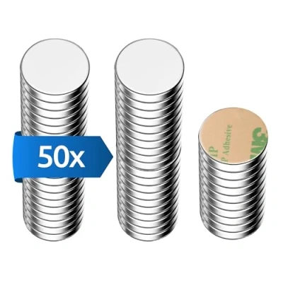 Abbildung von ECENCE Magnet Neodym Klebe Magnete 50x selbstklebend rund (50 St)