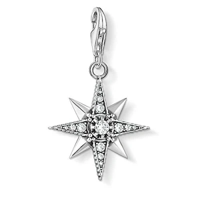 Abbildung von THOMAS SABO Charm Einhänger Royalty Stern, 1714 959 7, 1756 643 14, mit Glas Keramik Stein, Spinell (synth), Zirkonia (synth)