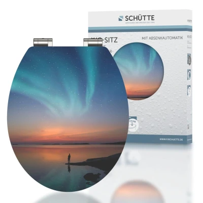 Abbildung von Schütte WC Sitz &quot;POLAR LIGHTS&quot;, bruchsicher und kratzfest, Absenkautomatik, Standardmaß