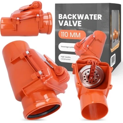 Abbildung von Rückstauklappe dn 110 PVC abwasser rückstauventil rückstauverschluss rückschlagklappe mit Verriegelbarer Rattenschutz für Abwasserrohr Abfluss