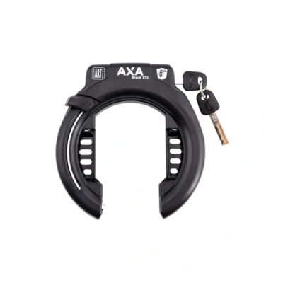 Abbildung von Axa Unisex Erwachsene Block XXL Rahmen und Akkuschloss Set, schwarz, Einheitsgröße
