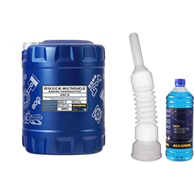 Abbildung von QR Parts Set 10 Liter 85413481 5024 MN8218 CT4504 1 Original MANNOL Scheiben Reiniger 70 C Frostschutz Konzentrat 10L Automatikgetriebeöle O.E.M. 8218 Multivehicle JWS