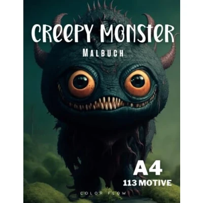 Abbildung von Creepy Monster Malbuch für Erwachsene und Teenager 113 stressabbauende Motive zum ausmalen Ruhe Entspannung